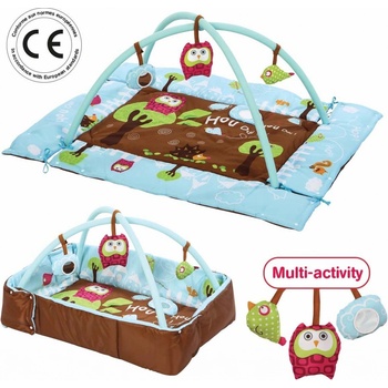 Ludi Hrací deka s mantinelem a hrazdou Sova modrá