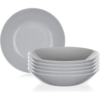 Luminarc Talíř hluboký DIWALI 20 cm šedá 6 ks