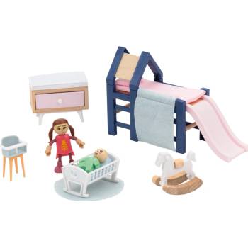 lupilu Dřevěný nábytek / Sada panenek (dětský pokoj)