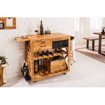 LuxD Designová barová skříňka Winebar 92 cm mango