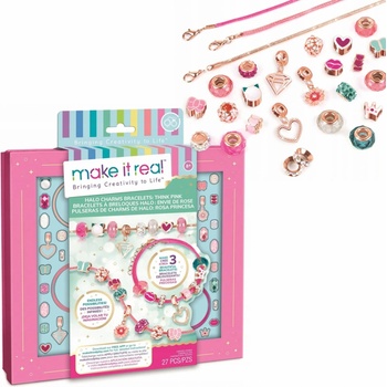 Make it Real Sada pro výrobu náramků růžová