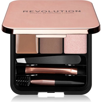Makeup Revolution London Brow Sculpt Kit set a paletka na obočí Brown 2,2 g