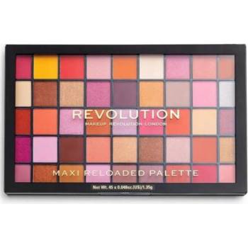 Makeup Revolution Maxi Reloaded Palette paletka pudrových očních stínů odstín Infinite Bronze 45 x 1,35 g