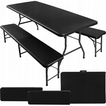 Malatec 17966 Pivní set plastový skládací 180 cm černý