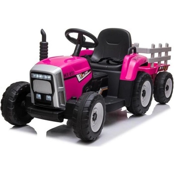 mamido Elektrický traktor s vlečkou Blow růžový