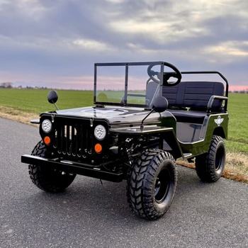 Mamido elektrický vojenský jeep Willys 4x4 černá