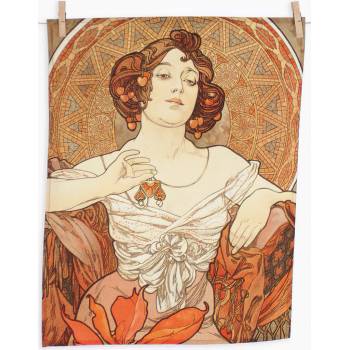 Matějovský ALFONS MUCHA RUBY 50x64cm 2ks béžovo-hnědé