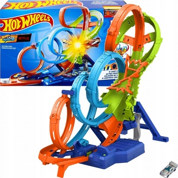 Mattel Hot Wheels Dráha vertikální osmičková herní set s autíčkem