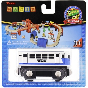 Maxim Osobní vagon bílý k vláčkodráze dřevo