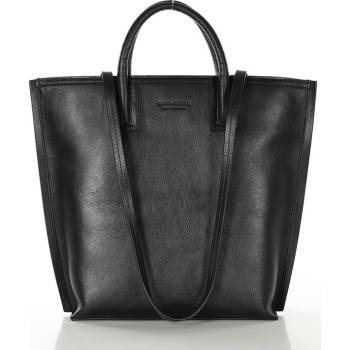 Mazzini Marco Exkluzivní kožená shopper taška do práce černá