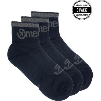 Meatfly Logo Middle C 3 pack Black