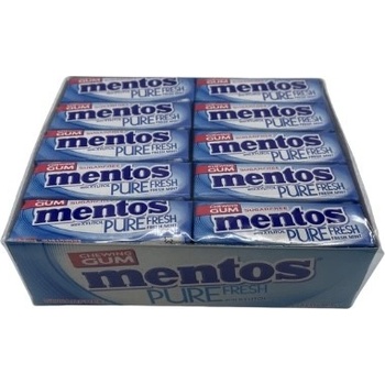 Mentos Pure Fresh Sugarfree Chewing Gum Fresh Mint with Xylitol Karton 40 x 13,5g