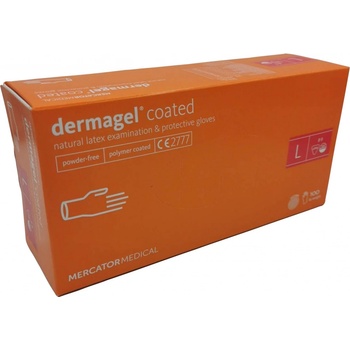 Mercator Medical Dermagel coated latexové nepudrované bílé 100 ks