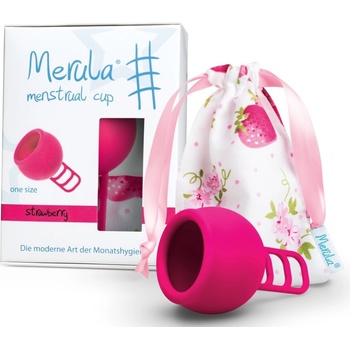 Merula Cup menstruační kalíšek pro ženy s nízkým čípkem Strawberry