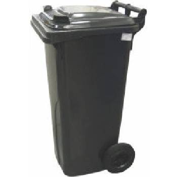 Meva Popelnice plastová 120 l černá s kolečky 0004-3