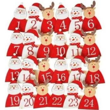 MFP 8885976 kolíček dřevěný adventní kalendář figurky CJ-10176E