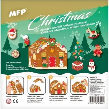 MFP 8886509 Samolepkový adventní kalendář perníková chaloupka
