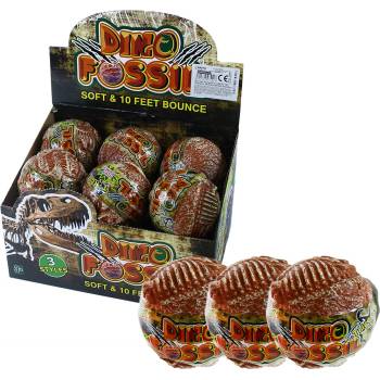Míček skákací měkký 6,5cm dino zkamenělina s otiskem Dino Fossil