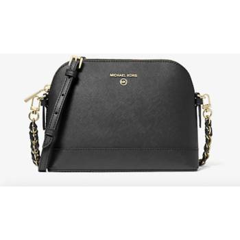 Michael Kors dámská kožená kabelka crossbody Jet Set Medium Dome černá