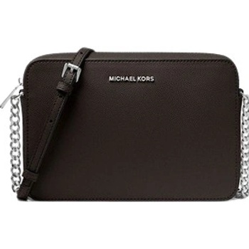 Michael Kors dámská kožená kabelka crossbody Jet Set s řetízkem černá