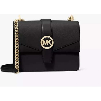 Michael Kors kožená kabelka crossbody Greenwich černá