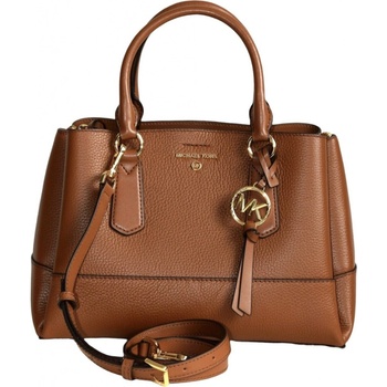 Michael Kors kožená kabelka Essex md luggage hnědá