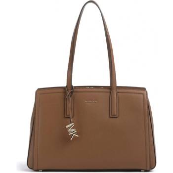 Michael Kors kožená kabelka přes rameno Laila hnědá