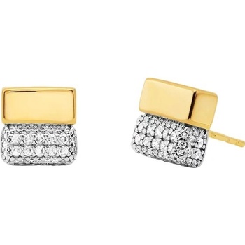 Michael Kors Originální bicolor náušnice se zirkony Brilliance MKC1754CZ931
