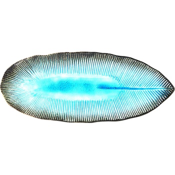 MIJ Servírovací talíř SKY BLUE 32,5 x 13,5 cm ovál