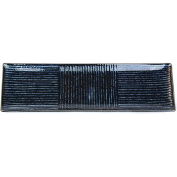 MIJ Talíř na sushi LINES 33 x 10 cm tmavě modrá
