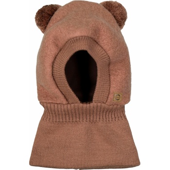 MIKK-LINE Merino kukla dětská s bambulkami dvouvrstvá Burlwood Mikk Line