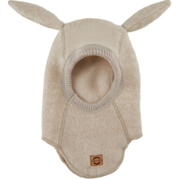 MIKK-LINE Merino kukla dětská s oušky hnědá Melange Offwhite Bunny Mikk Line