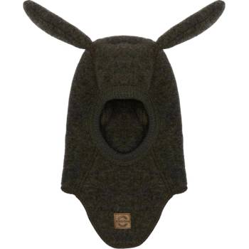 MIKK LINE Merino kukla dětská s oušky Mikk Line hnědá Dark Brown Melange