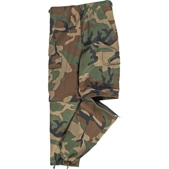 MIL TEC Kalhoty dětské US BDU ZIP OFF WOODLAND