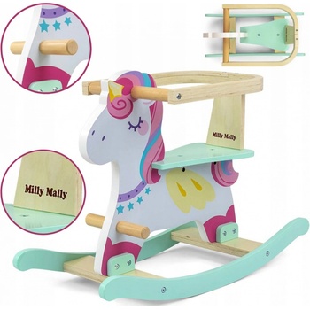 Milly Mally houpací koník dřevěný Lucky 12 Unicorn