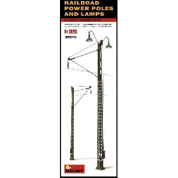 MiniArt Railroad Power Poles & Lamps 1:35