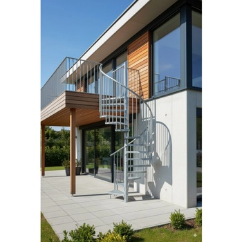 Minka Venkovní schody Rondo Zink Smart 160, modulové pozinkované schodiště