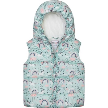 Minoti vesta dívčí nylonová Puffa podšitá microfleecem 12GILET modrá