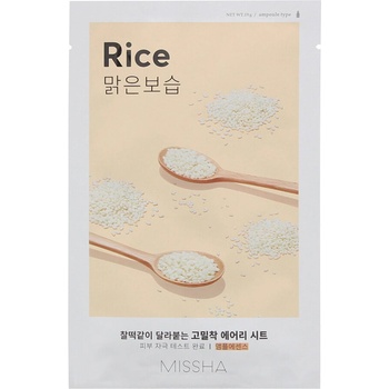 Missha Airy Fit Sheet Mask Rice plátýnková maska s výtažkem z rýže 19 g