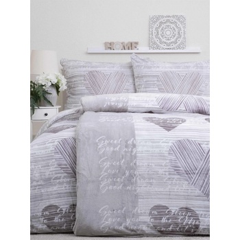 MKLuzkoviny cz Povlečení mikroplyš Exclusive Selina šedohnědé 140x200 70x90