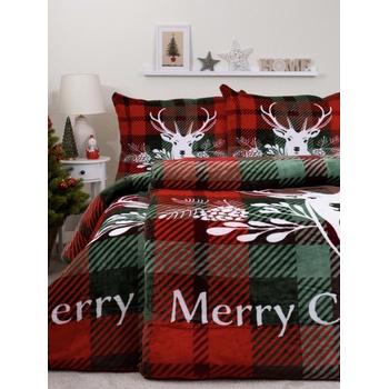 MKLuzkoviny.cz Povlečení mikroplyš Exclusive Merry Christmas 140x200 70x90