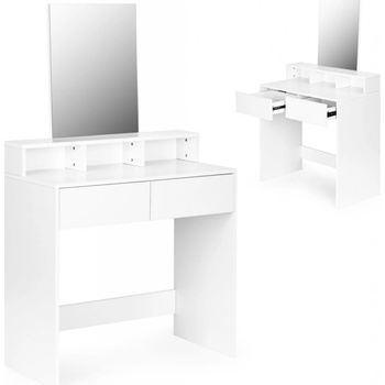 MODERNHOME Toaletní stolek Pretty se zrcadlem a zásuvkami bílý