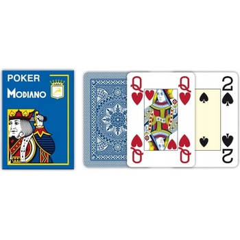 Modiano 2318 100% plastové karty 4 rohy Modré