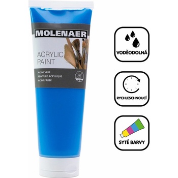 Molenaer akrylová barva 250 ml modrá