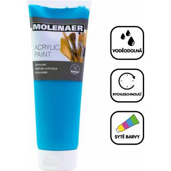 Molenaer akrylová barva 250 ml tyrkysová