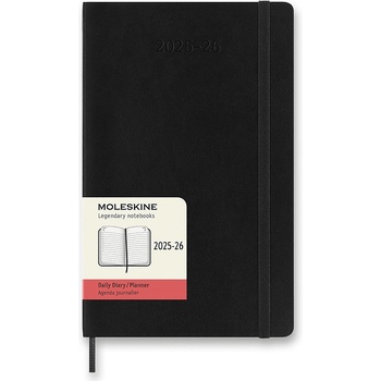 Moleskine A5 denní 2025-26 černý