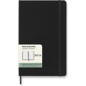 Moleskine A5 týdenní 2025-26 černý