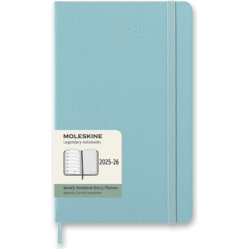 Moleskine A5 týdenní 2025-26 tyrkysový