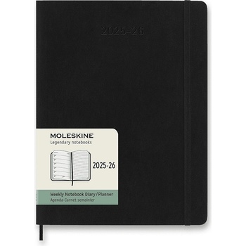 Moleskine B5 týdenní 2025-26 černý