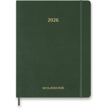 Moleskine Essential Vegea A4 týdenní 2026 tmavě zelený